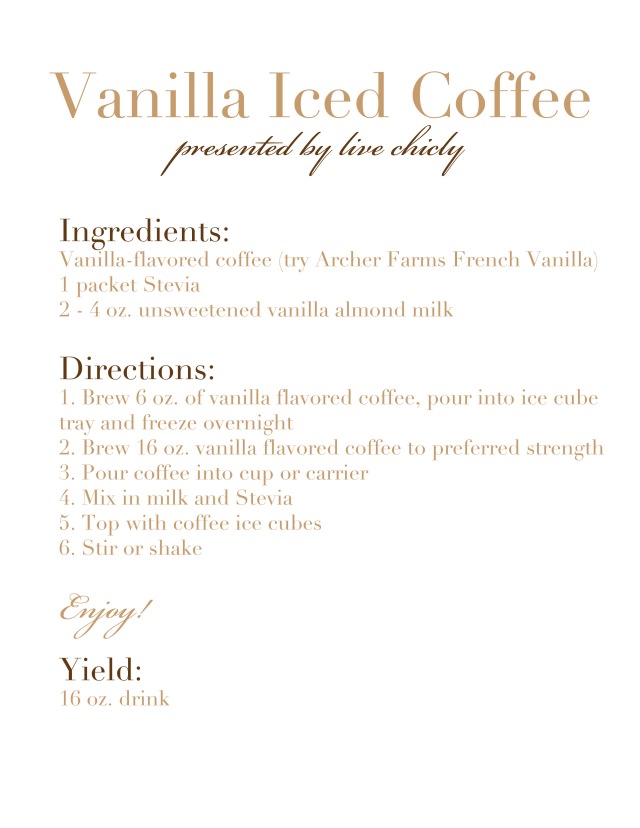 Vanilla Iced Coffee recipe